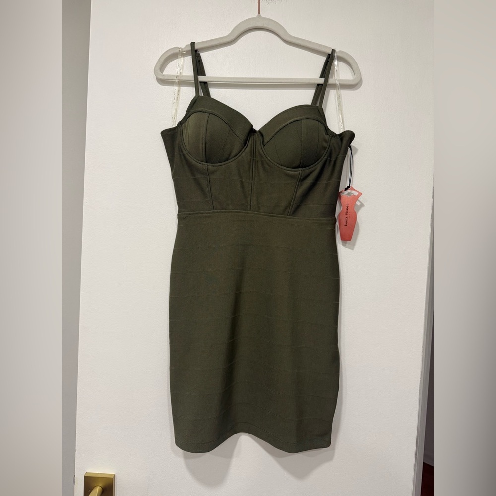 Haute Monde Olive green Dress- new with tags